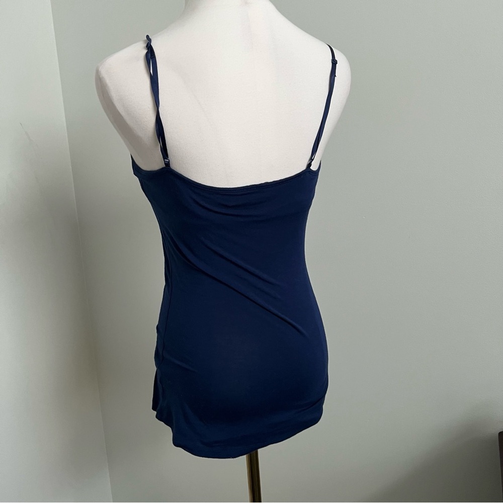 Vintage Guess Navy Lace Beaded Camisole Y2K Romantic Top M - Picture 6 of 8